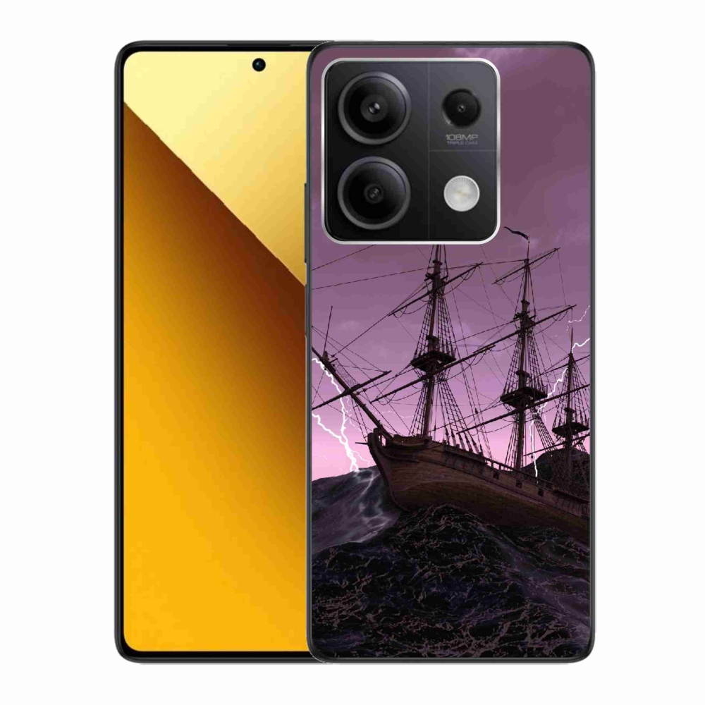 Gelový kryt mmCase na Xiaomi Redmi Note 13 5G - loď v bouři