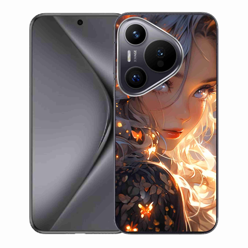 Gelový kryt mmCase na Huawei Pura 70 - dívka a motýli