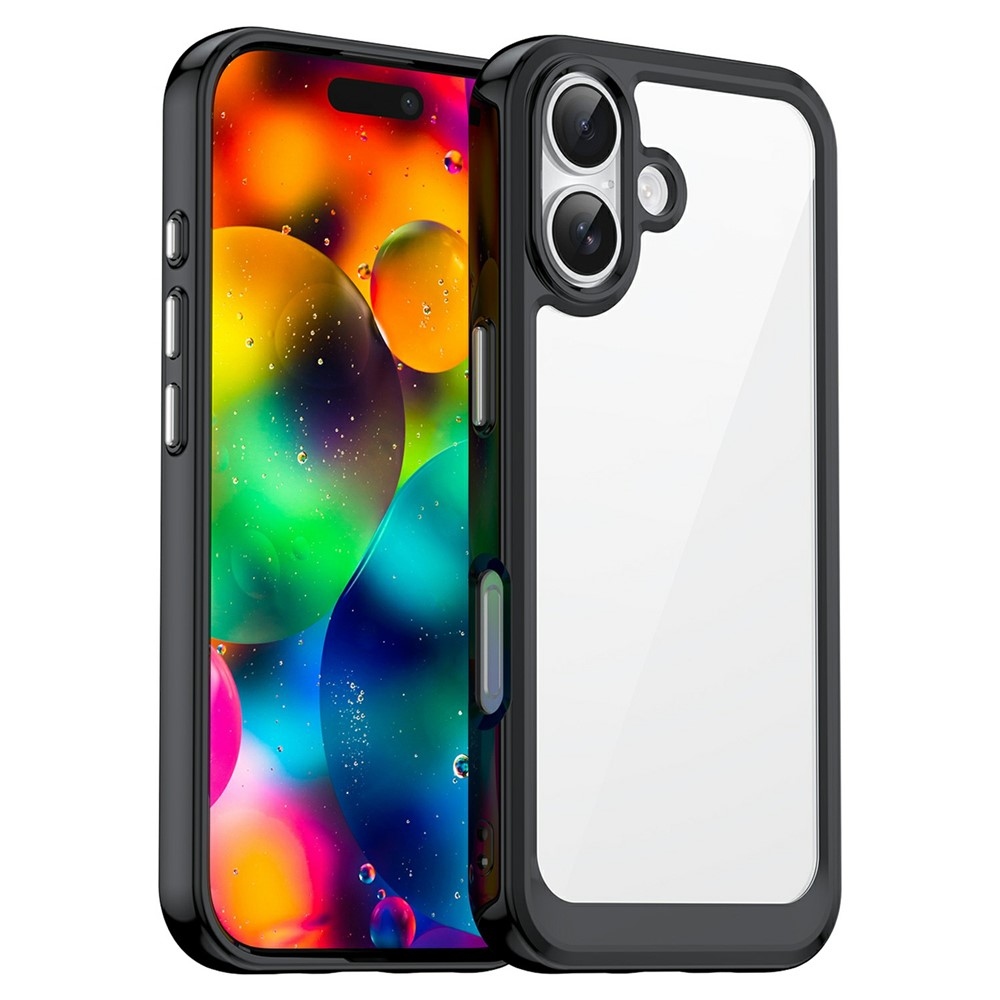 Gelový obal s pevnými zády na iPhone 17 - černý