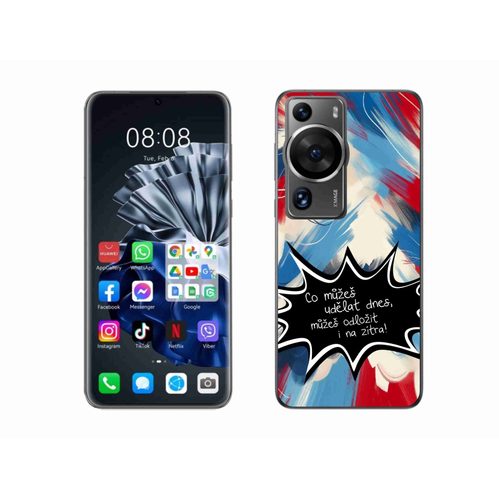 Gelový kryt mmCase na Huawei P60 Pro - vtipný text 9 černé pozadí