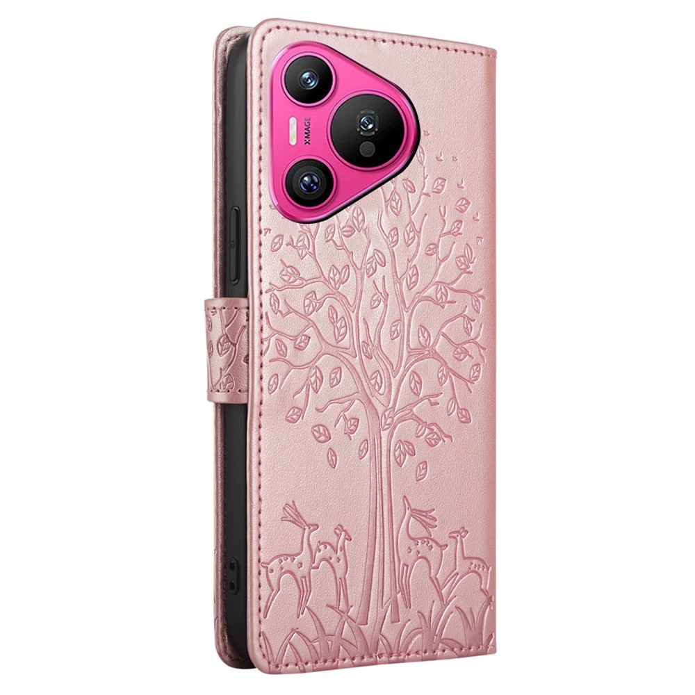 Tree knížkové pouzdro na Huawei Pura 70 - růžovozlaté