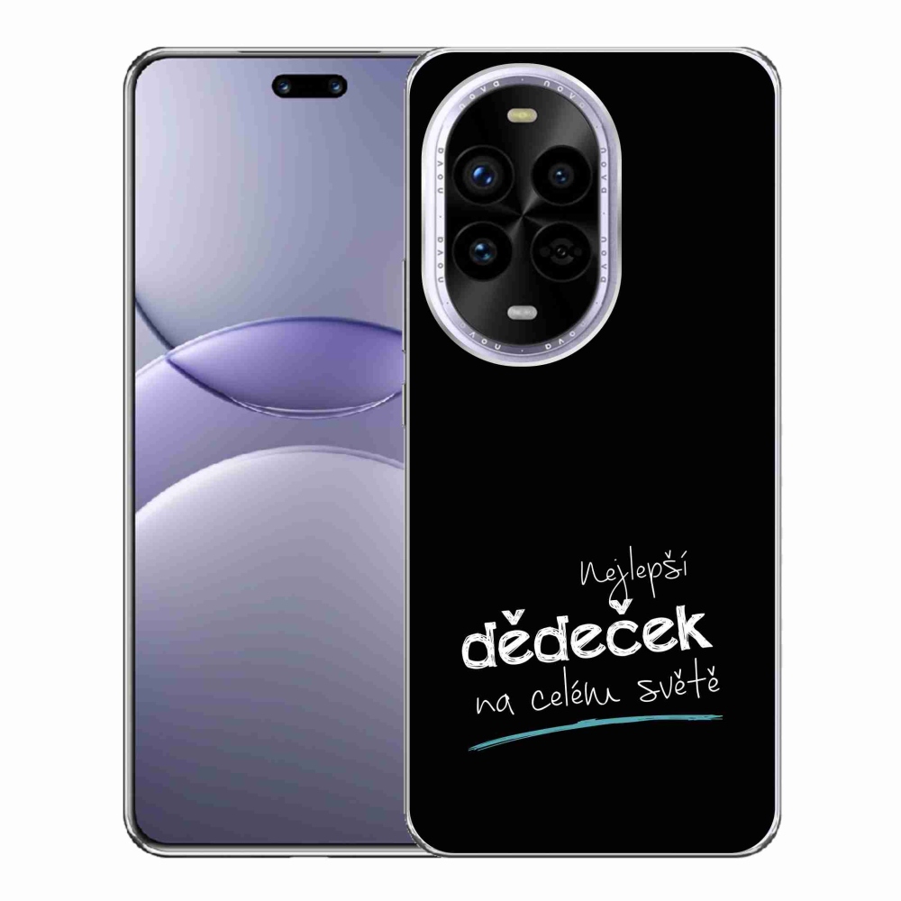 Gelový kryt mmCase na Huawei Nova 13 Pro 5G - nejlepší dědeček 3 černé pozadí