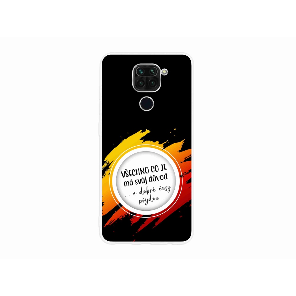 Gelový kryt mmCase na Xiaomi Redmi Note 9 - citát 3 černé pozadí