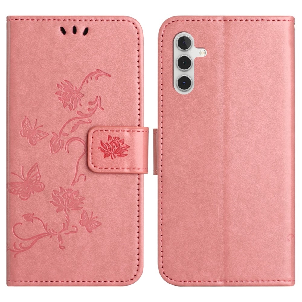 Flower knížkové pouzdro na Samsung Galaxy A36 5G - růžové