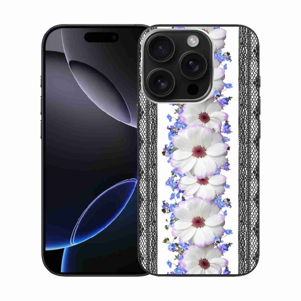 Gelový kryt mmCase na iPhone 16 Pro - květiny 8
