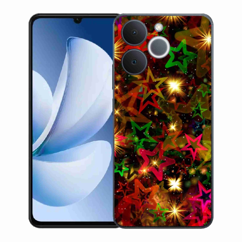 Gelový kryt mmCase na Realme Note 70T - barevné hvězdičky
