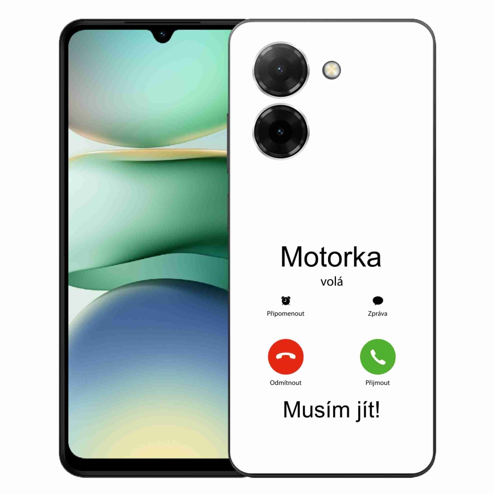 Gelový kryt mmCase na Xiaomi Redmi A5 (171.7x77.8x8.3mm) - motorka volá bílé pozadí