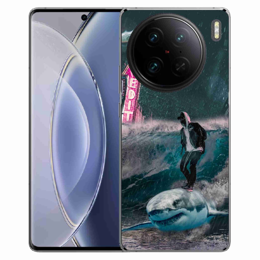 Gelový kryt mmCase na Vivo X90 Pro - žralok
