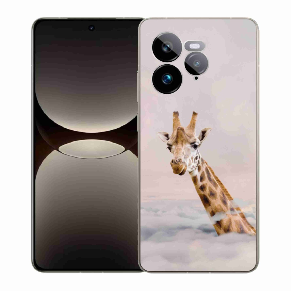 Gelový kryt mmCase na Realme GT 7 Pro 5G - žirafa v oblacích