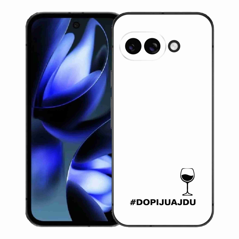 Gelový kryt mmCase na Google Pixel 9a - vinný motiv bílé pozadí
