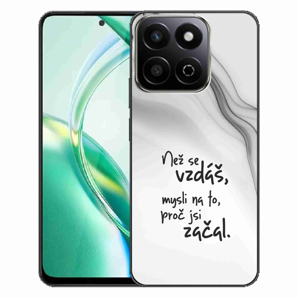 Gelový kryt mmCase na Honor 200 Smart 5G - citát 2 bílé pozadí