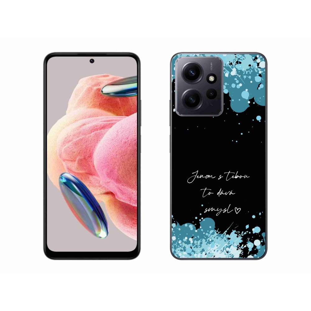 Gelový kryt mmCase na Xiaomi Redmi Note 12 4G - zamilovaný text černé pozadí