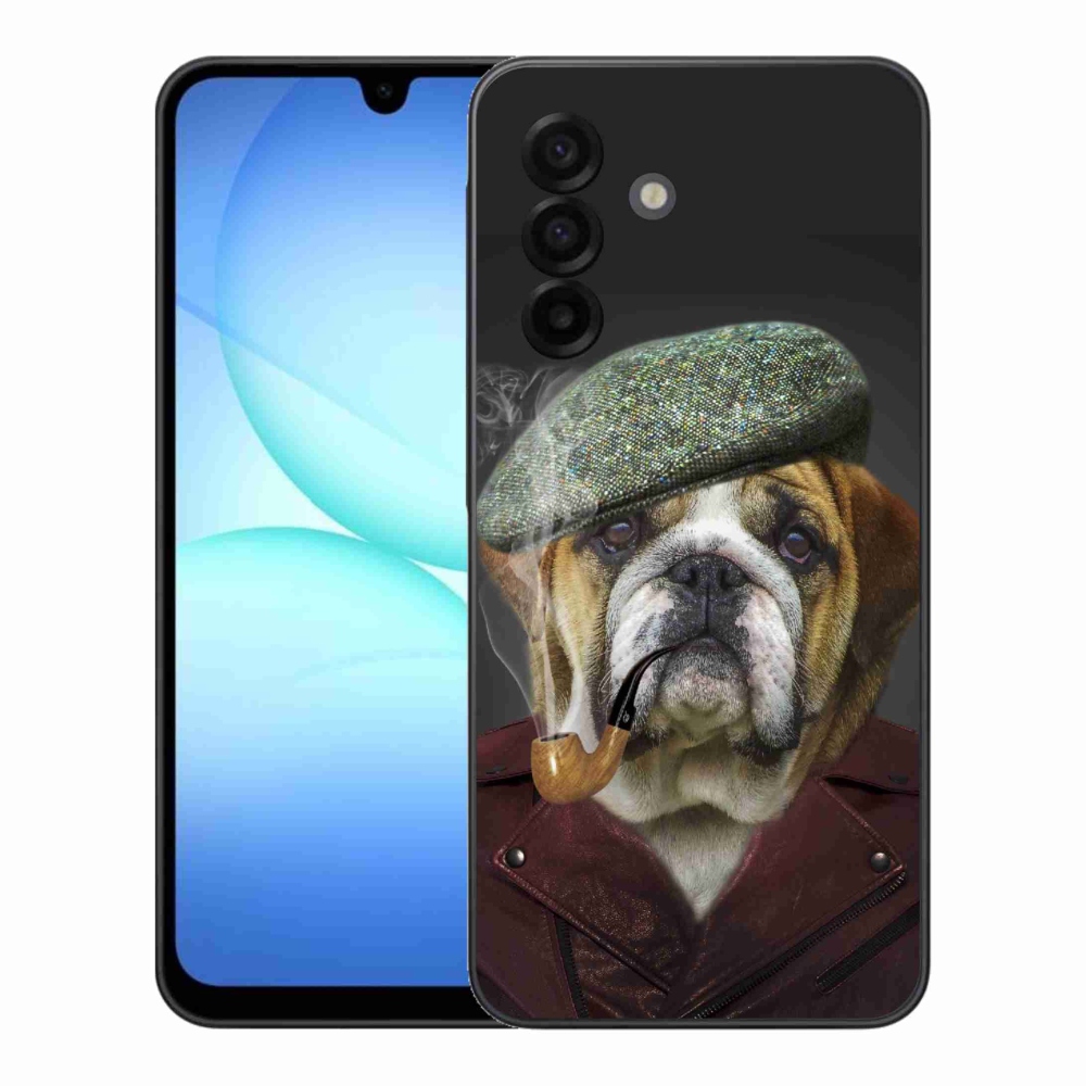 Gelový kryt mmCase na Samsung Galaxy A17 5G - pes s fajfkou