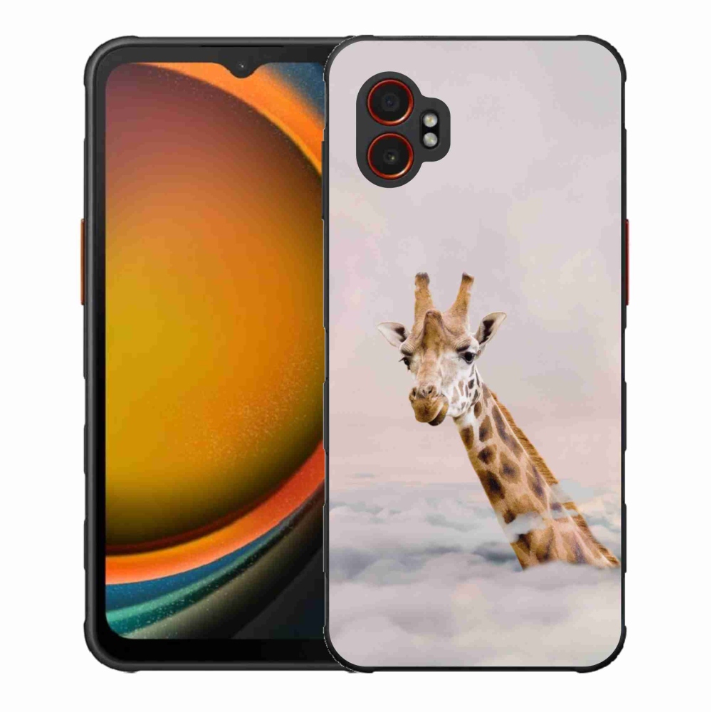 Gelový kryt mmCase na Samsung Galaxy Xcover 7 Pro - žirafa v oblacích