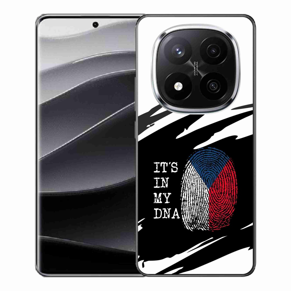 Gelový kryt mmCase na Xiaomi Redmi Note 14 Pro+ 5G - vlajka otisk prstu černobílé pozadí