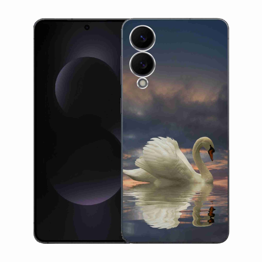 Gelový kryt mmCase na Samsung Galaxy S25 Edge - labuť