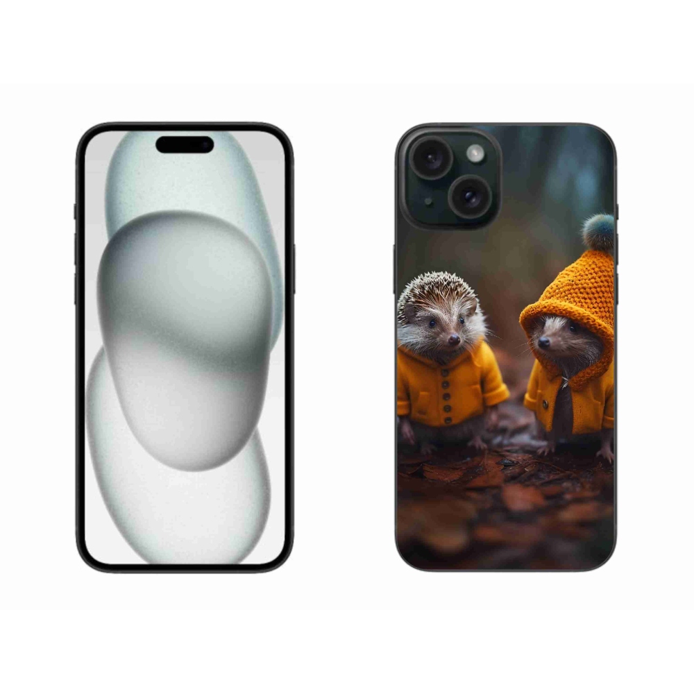 Gelový kryt mmCase na iPhone 15 Plus - ježci