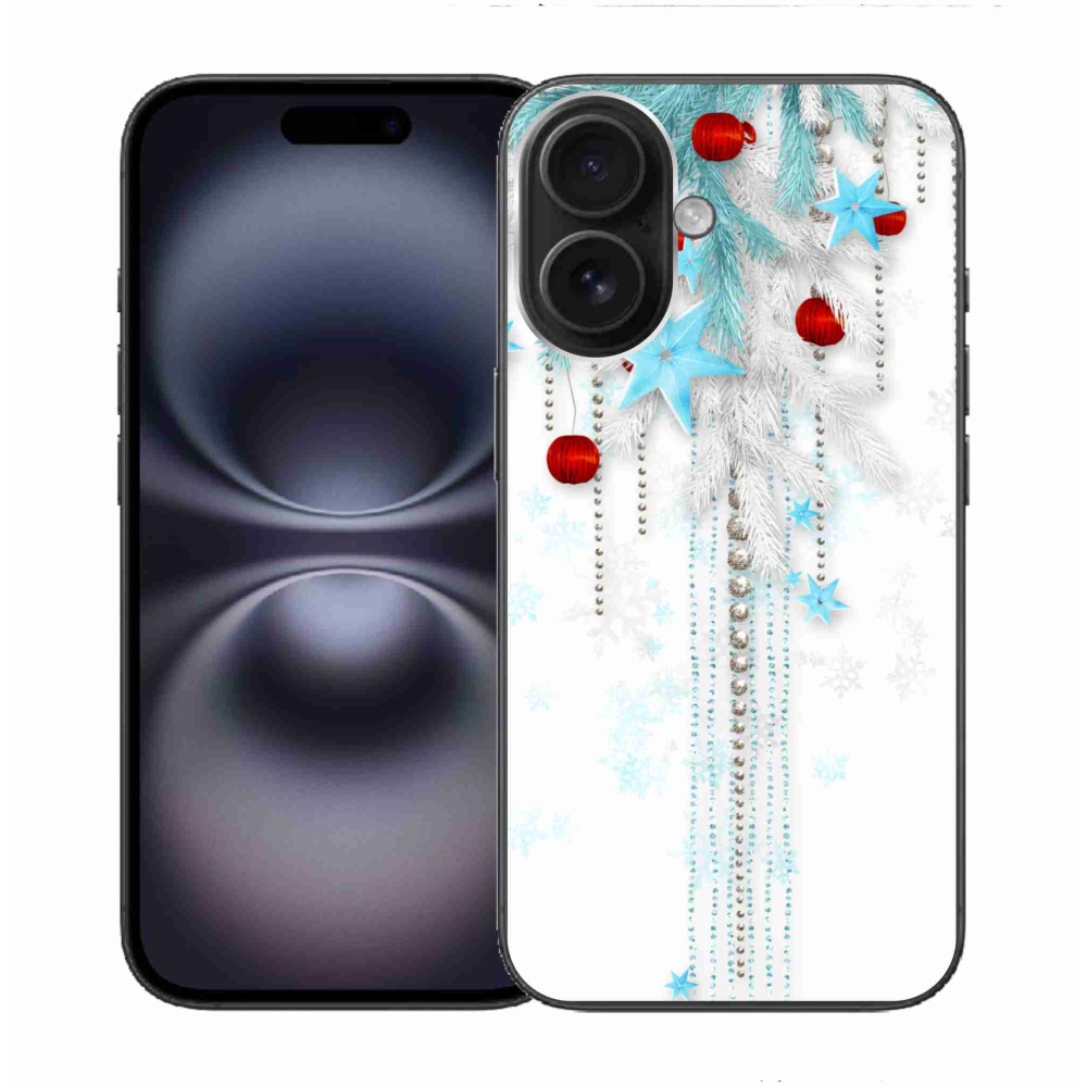 Gelový kryt mmCase na iPhone 16 - vánoční ozdoby