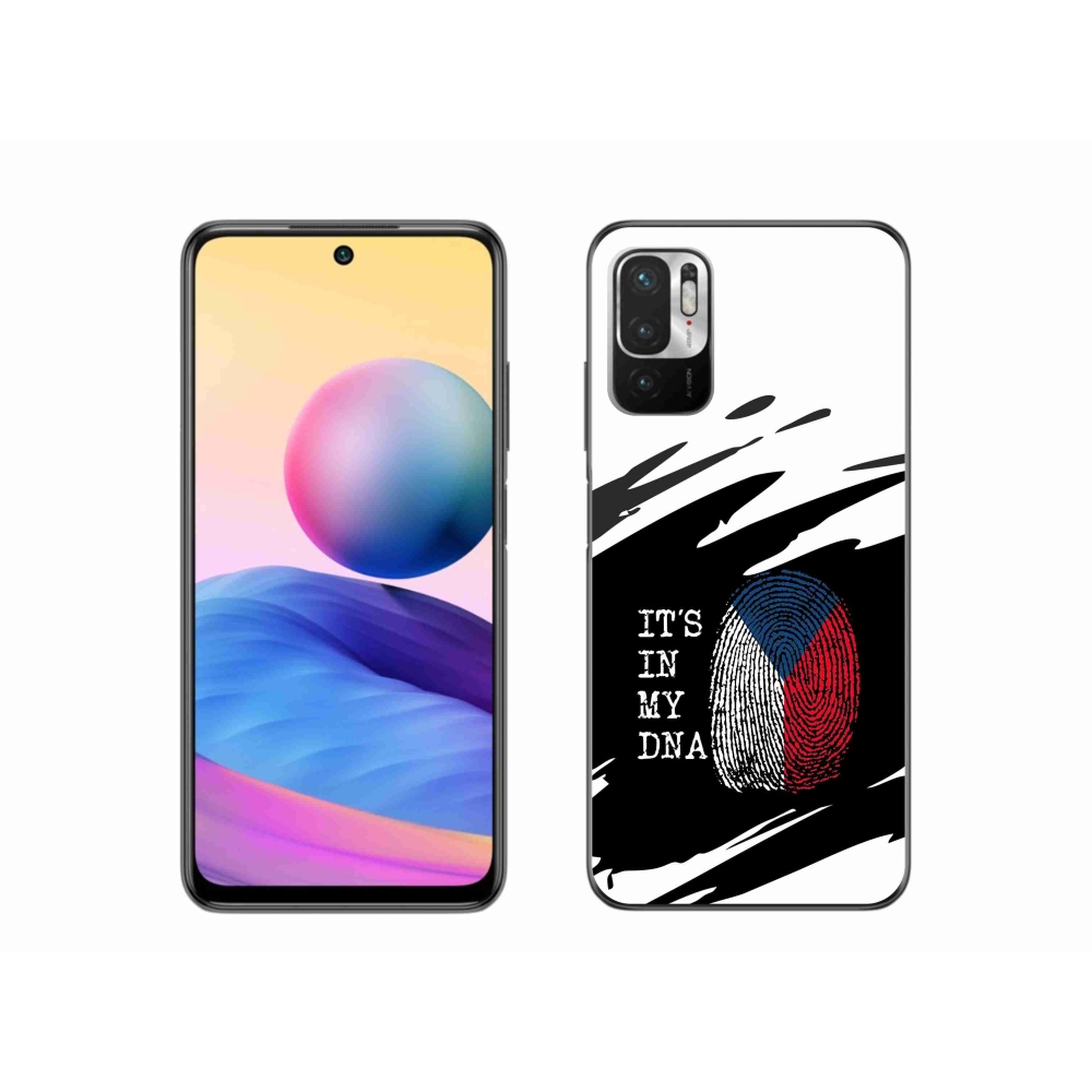 Gelový kryt mmCase na Xiaomi Poco M3 Pro/5G - vlajka otisk prstu černobílé pozadí