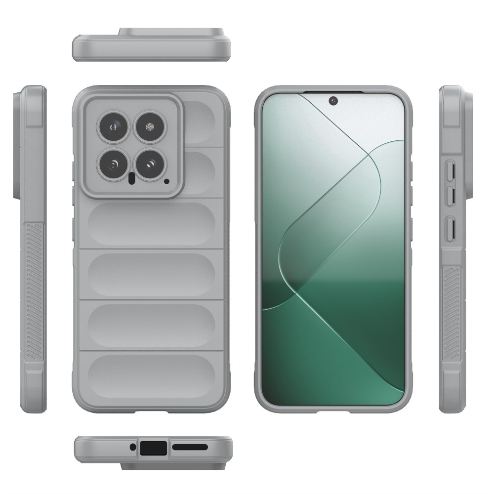 Rugg odolný gelový obal na Xiaomi 14 - světlešedý