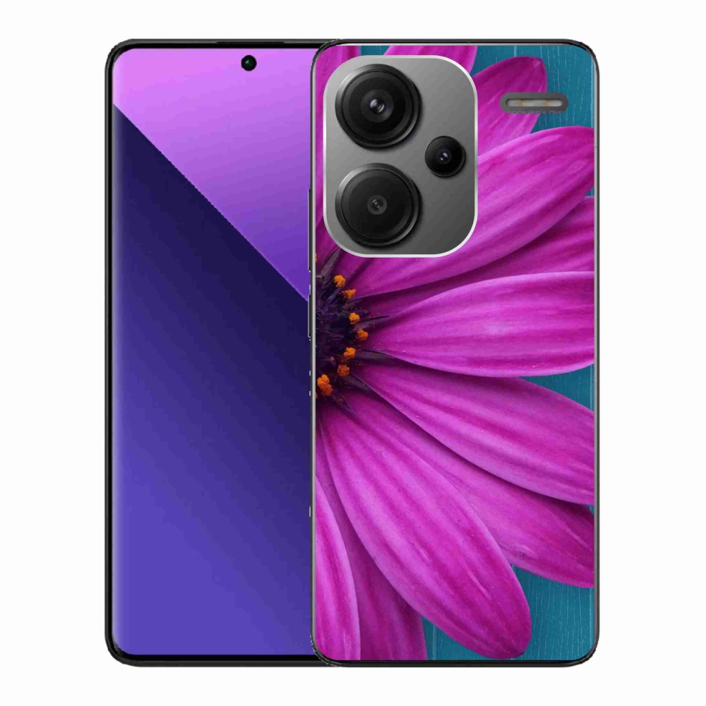 Gelový obal mmCase na Xiaomi Redmi Note 13 Pro+ 5G - fialová kopretina