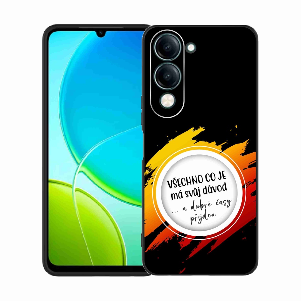 Gelový kryt mmCase na Vivo Y29s 5G - citát 3 černé pozadí