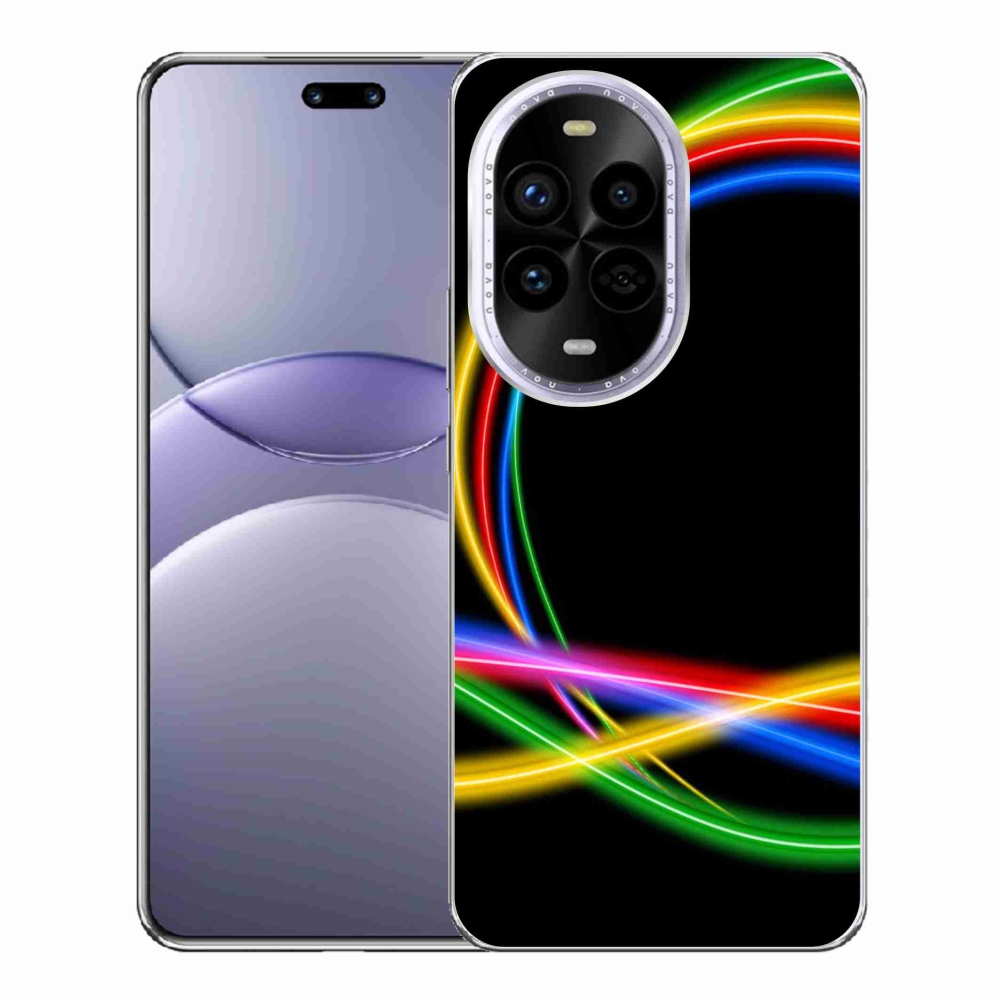 Gelový kryt mmCase na Huawei Nova 13 Pro 5G - neonové kruhy