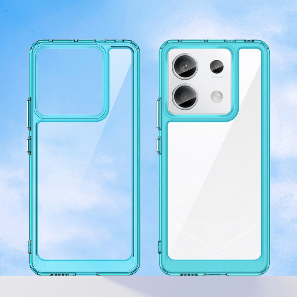 Gelový obal s pevnými zády na Xiaomi Redmi Note 13 Pro 5G/Poco X6 5G - světlemodrý