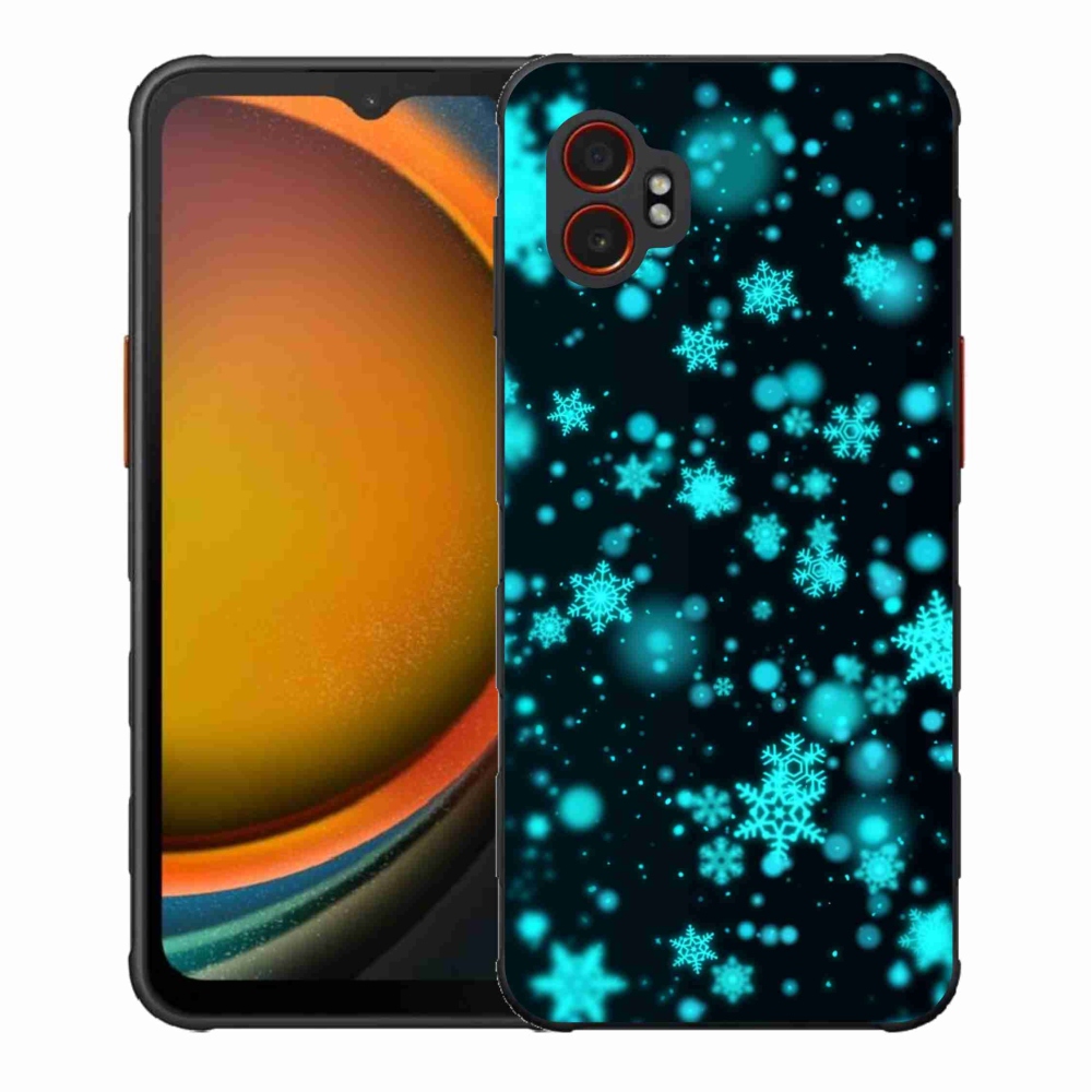 Gelový kryt mmCase na Samsung Galaxy Xcover 7 Pro - sněhové vločky 1