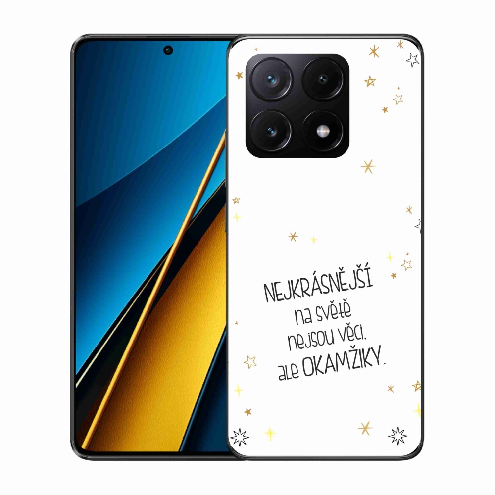 Gelový kryt mmCase na Xiaomi Poco X6 Pro 5G - citát 4 bílé pozadí
