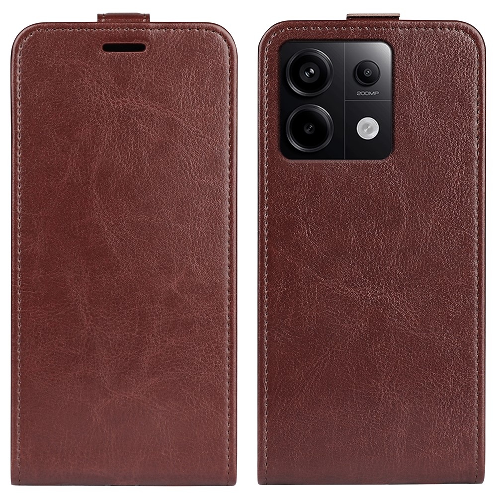 Vertical flipové pouzdro na Xiaomi Redmi Note 13 Pro 5G/Poco X6 5G - hnědé