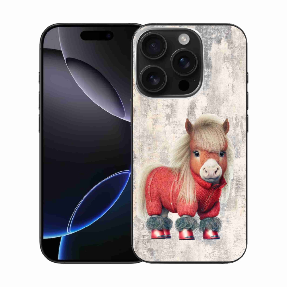 Gelový kryt mmCase na iPhone 16 Pro - poník ve svetru