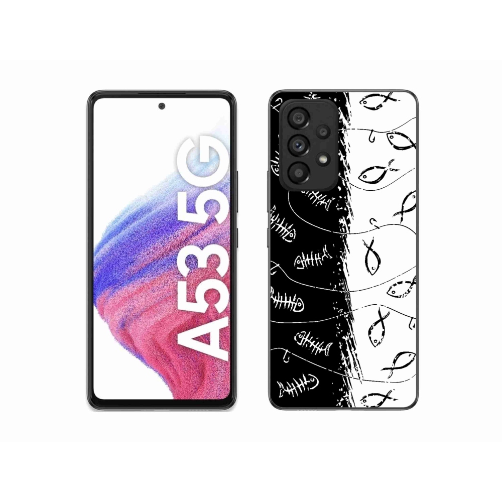 Gelový kryt mmCase na Samsung Galaxy A53 5G - kostry a rybky