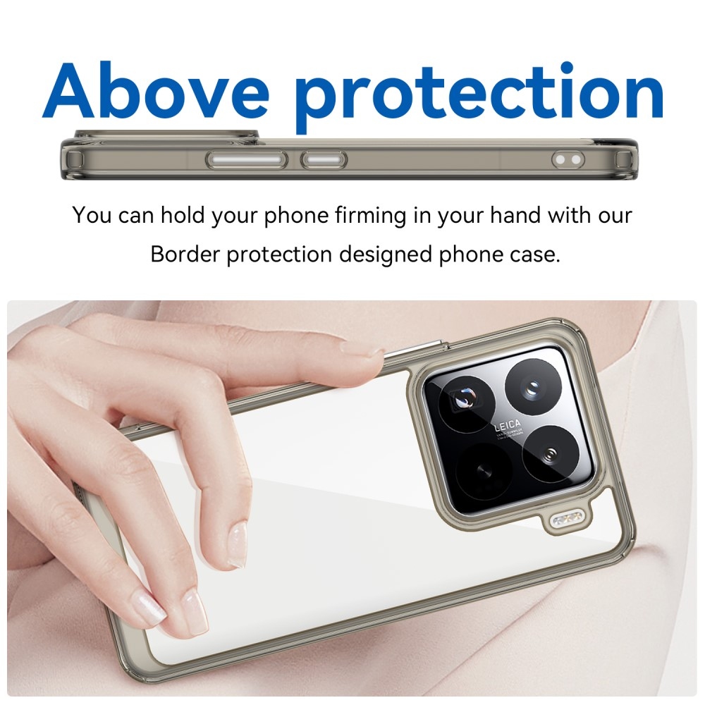 Gelový obal s pevnými zády na Xiaomi 15 Pro - šedý