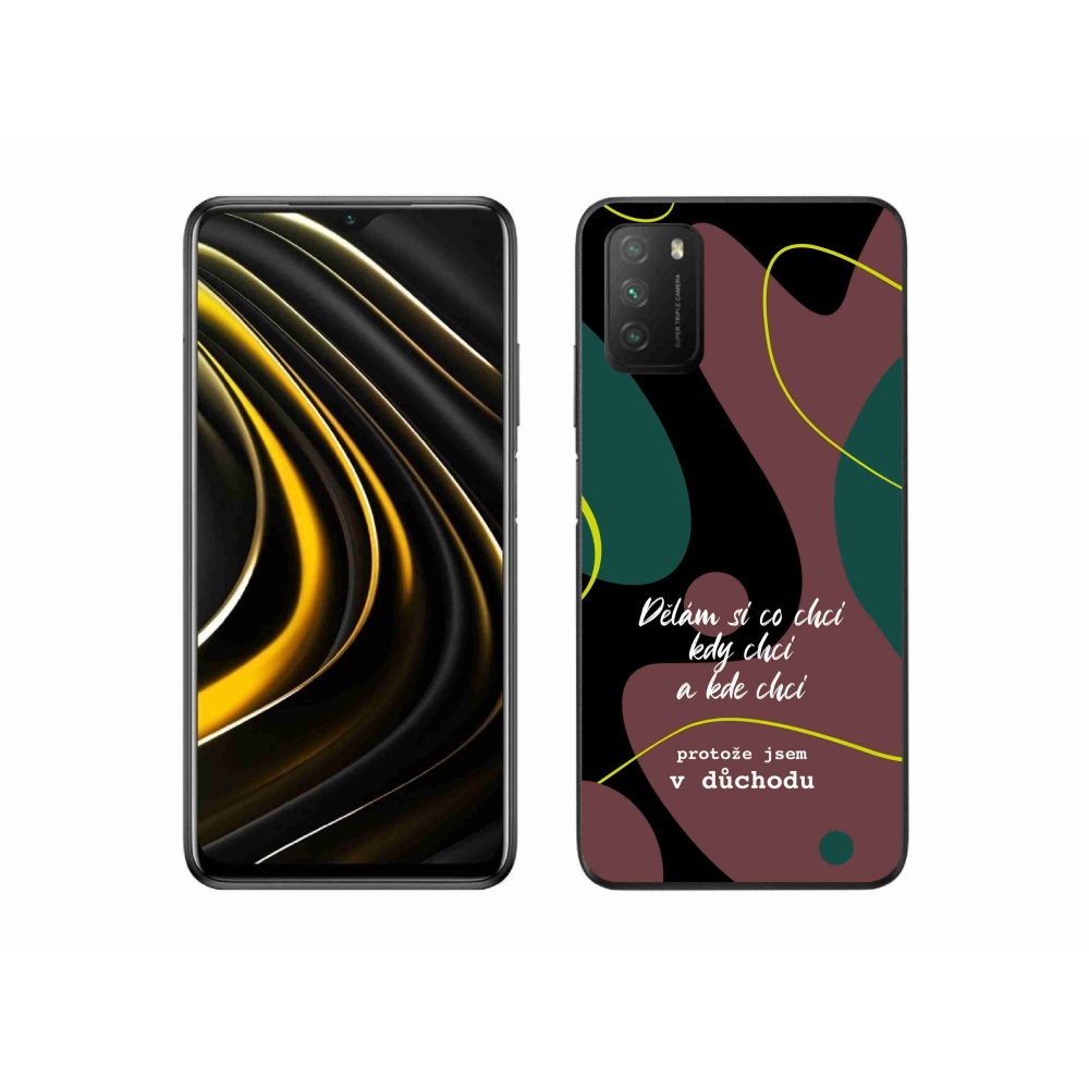Gelový kryt mmCase na Xiaomi Poco M3 - vtipný text 10 černé pozadí