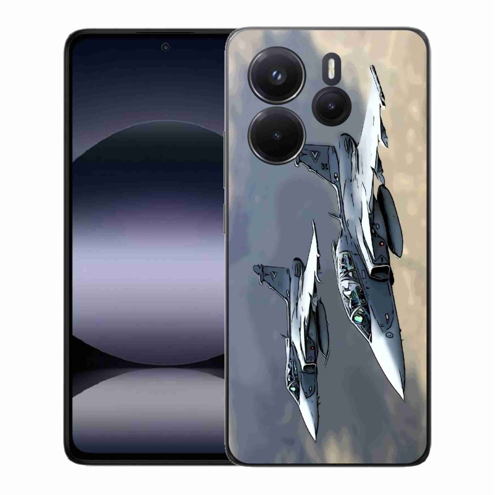 Gelový kryt mmCase na Xiaomi Redmi Note 14 - stíhačky