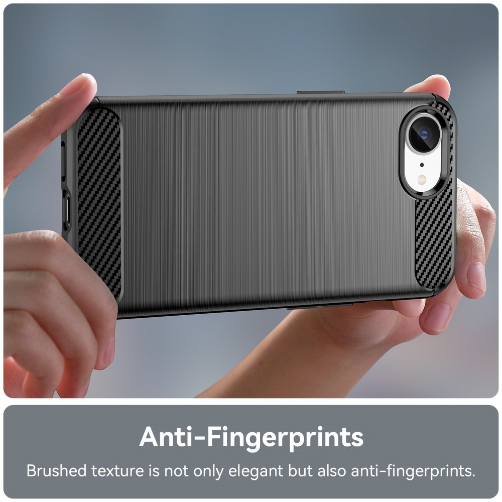 Carbon odolný gelový obal na iPhone 16e - černý