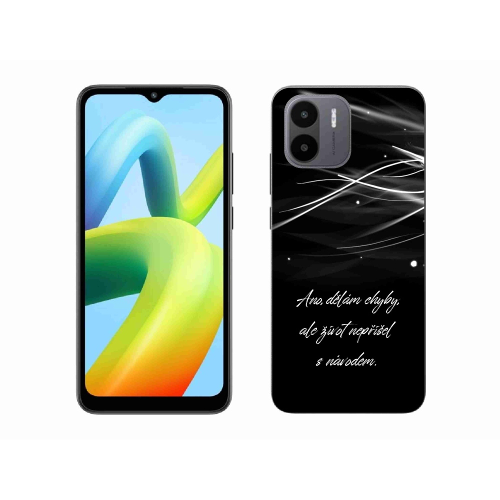 Gelový kryt mmCase na Xiaomi Redmi A1 - citát černé pozadí