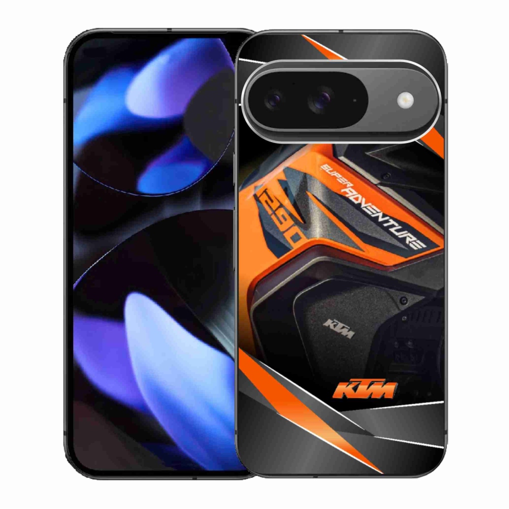Gelový kryt mmCase na Google Pixel 9/9 Pro - motorka ktm