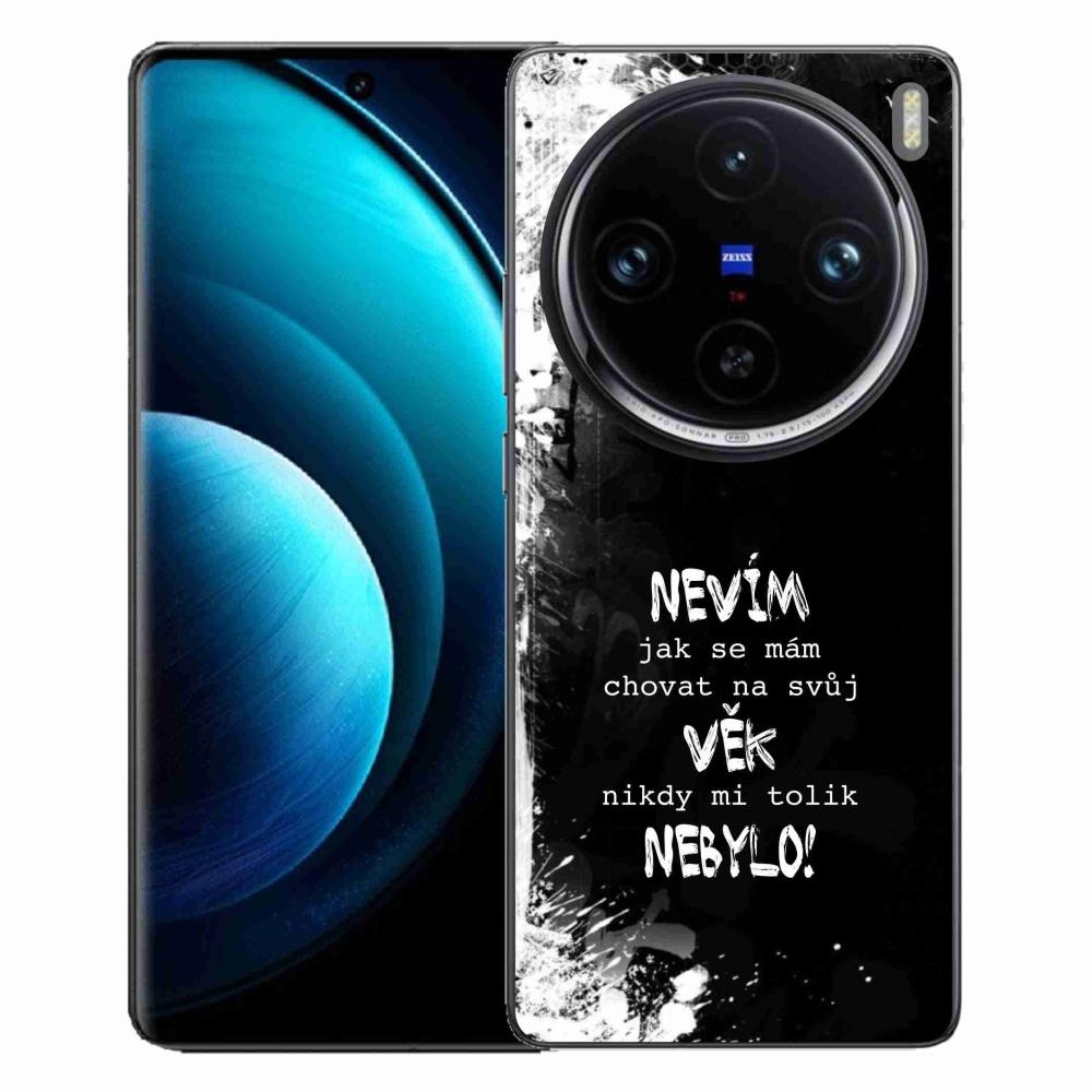 Gelový kryt mmCase na Vivo X100 Pro 5G - vtipný text 14 černé pozadí