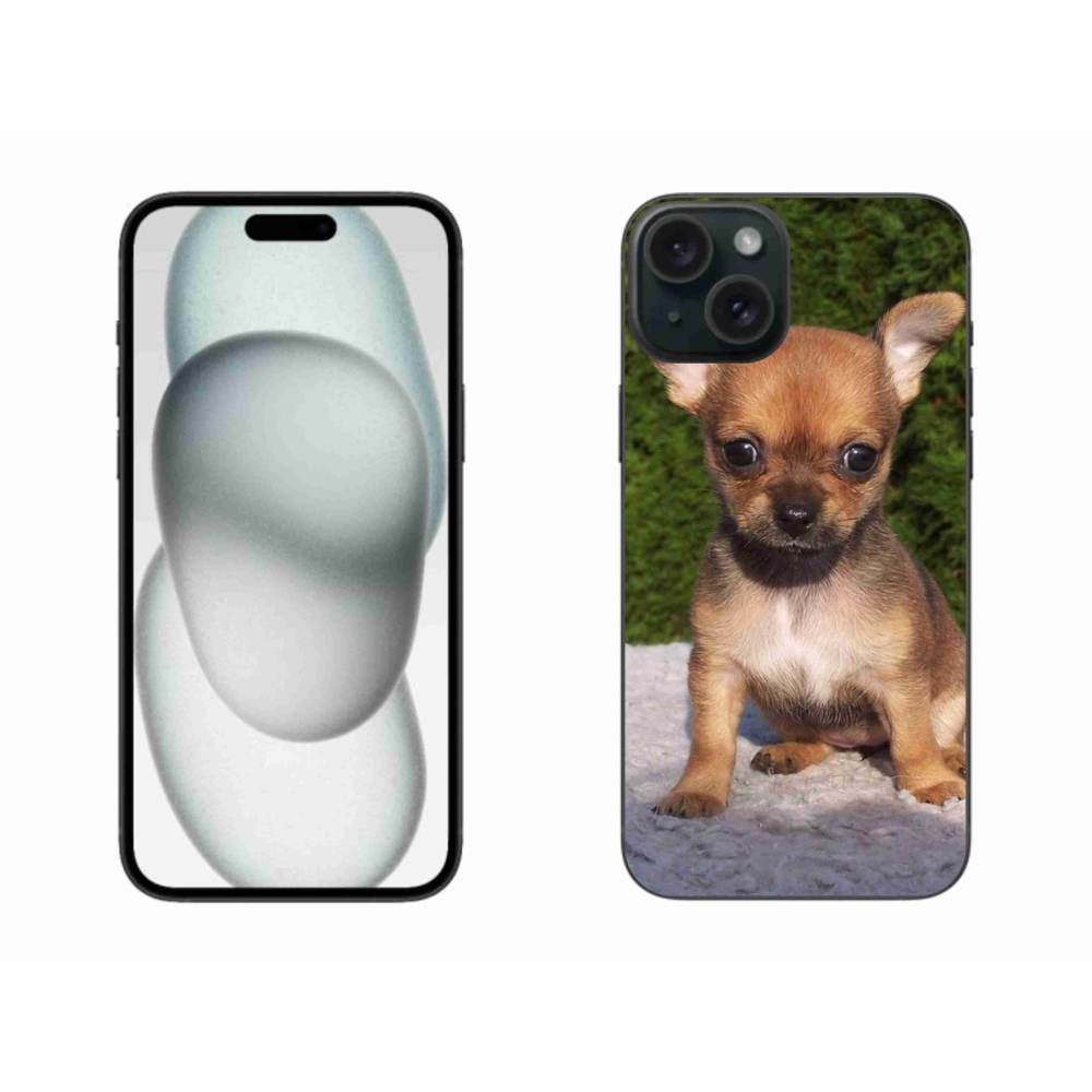 Gelový obal mmCase na iPhone 15 Plus - čivava 3
