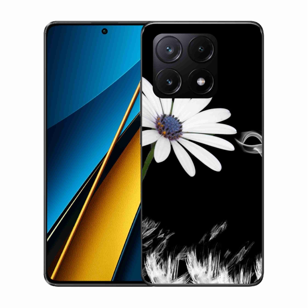 Gelový kryt mmCase na Xiaomi Poco X6 Pro 5G - bílá květina