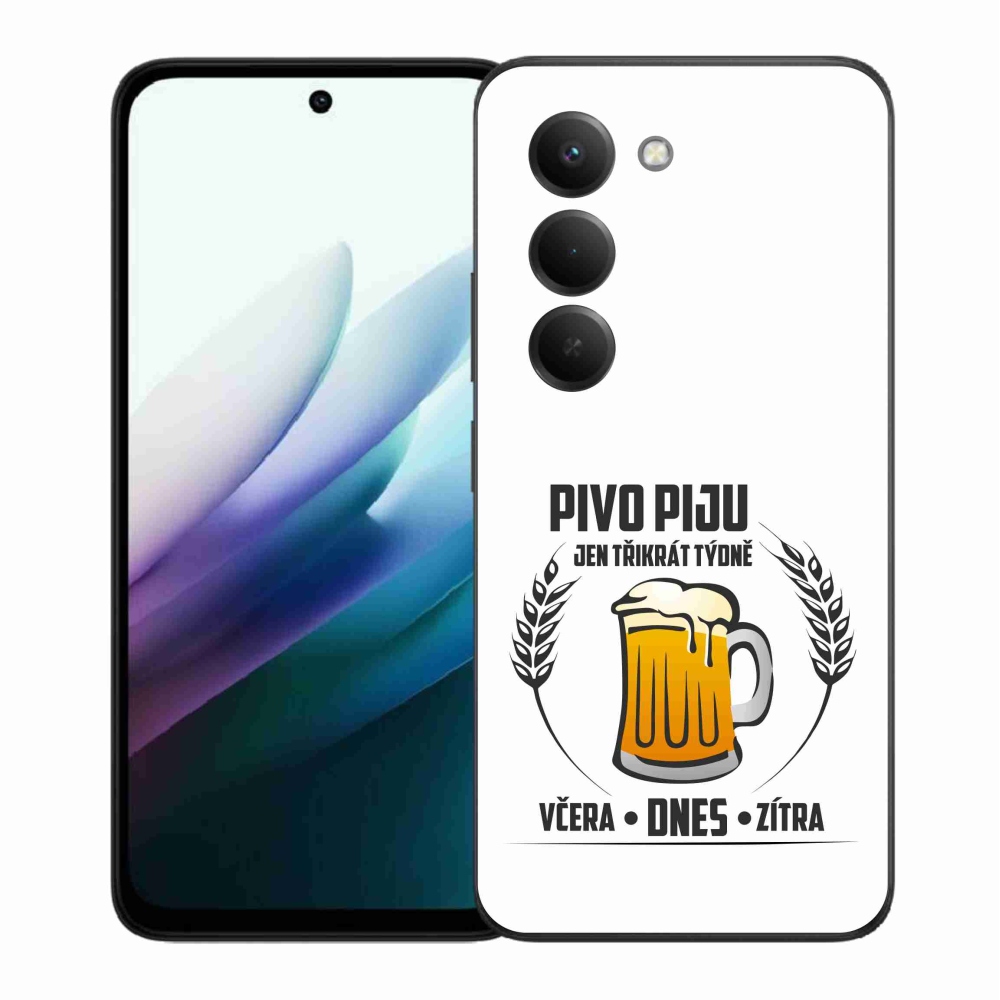 Gelový kryt mmCase na Xiaomi Redmi 15 4G/5G (171mm) - pivní motiv bílé pozadí