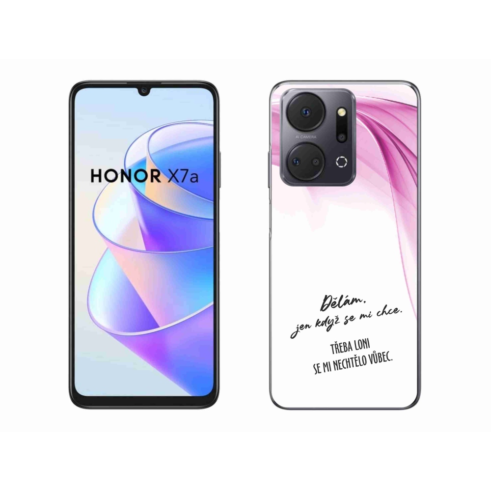 Gelový kryt mmCase na Honor X7a - vtipný text 12 bílé pozadí