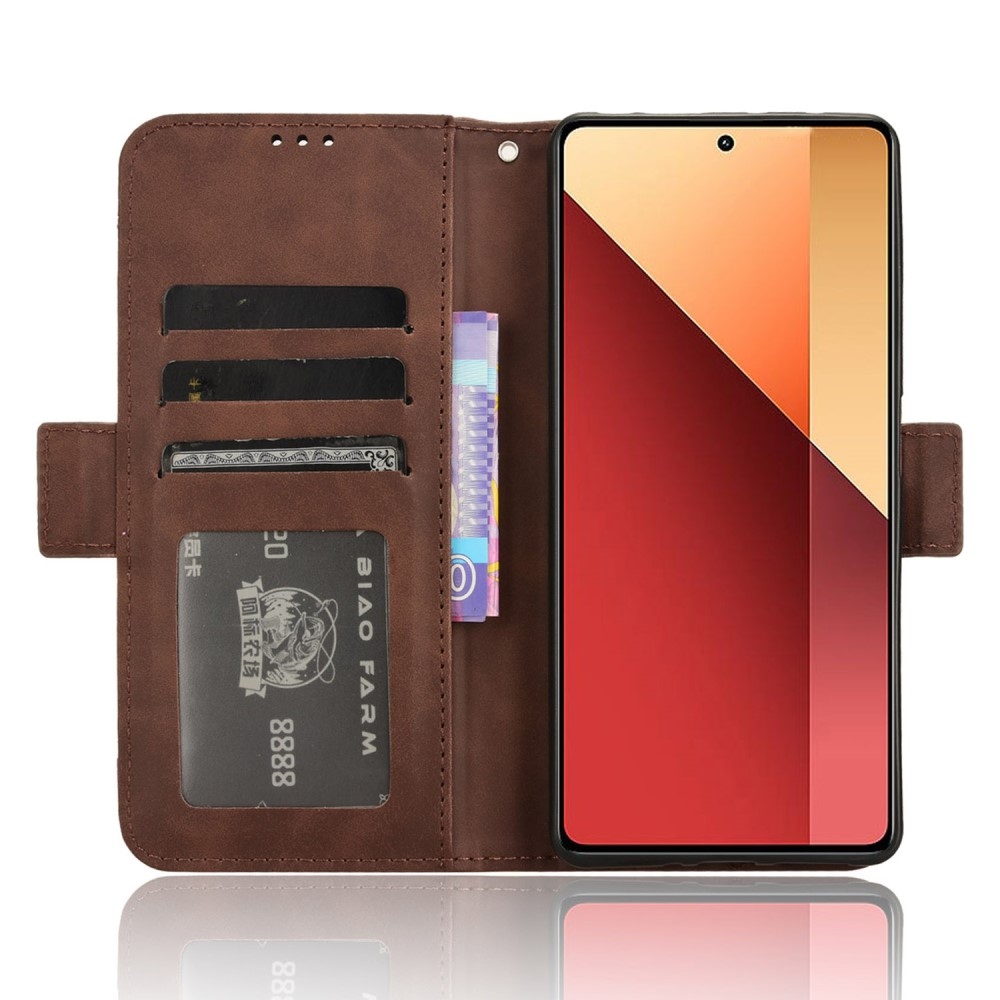 Cards knížkové pouzdro na Xiaomi Redmi Note 14S/Note 13 Pro 4G/Poco M6 Pro - hnědé