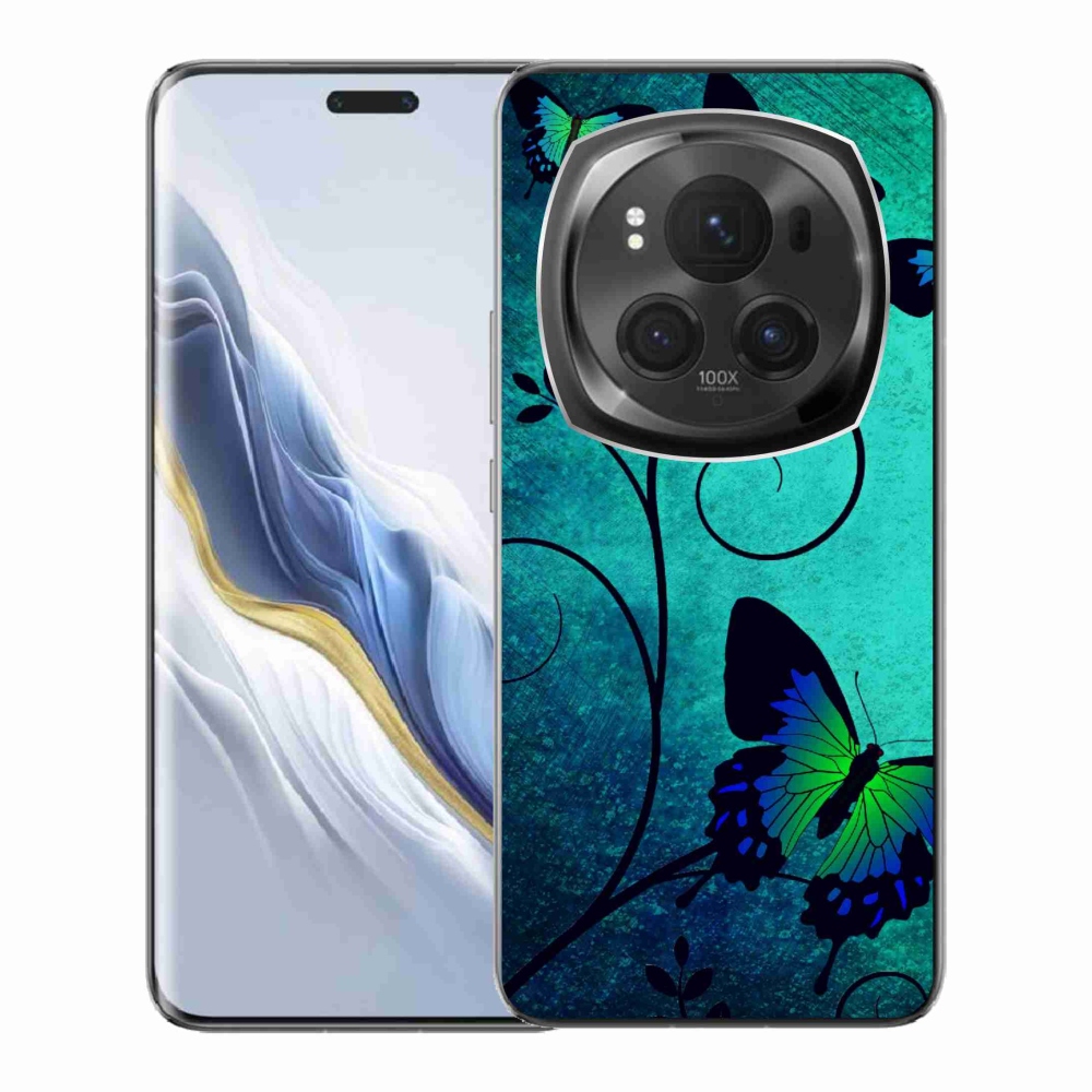 Gelový kryt mmCase na Honor Magic 6 Pro 5G - barevní motýli