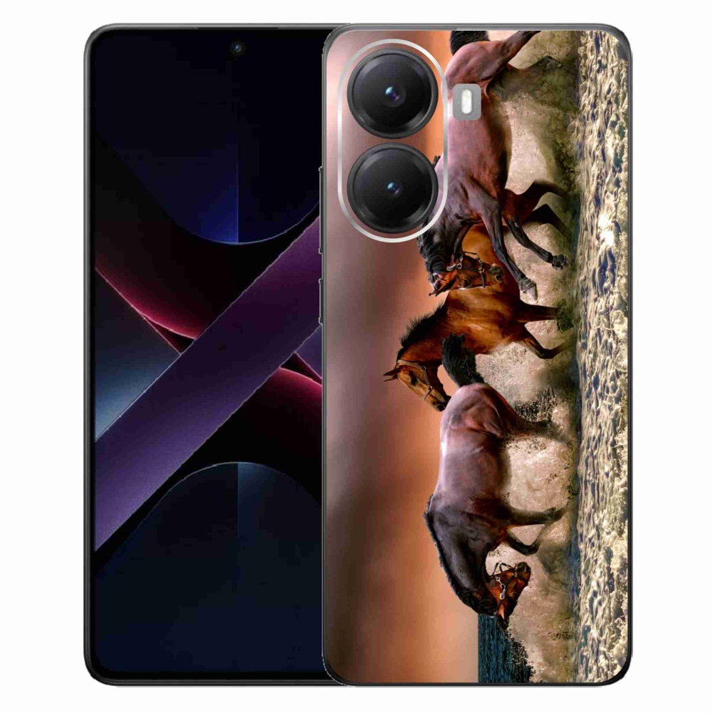 Gelový kryt mmCase na Xiaomi Poco X7 Pro 5G - koně 1