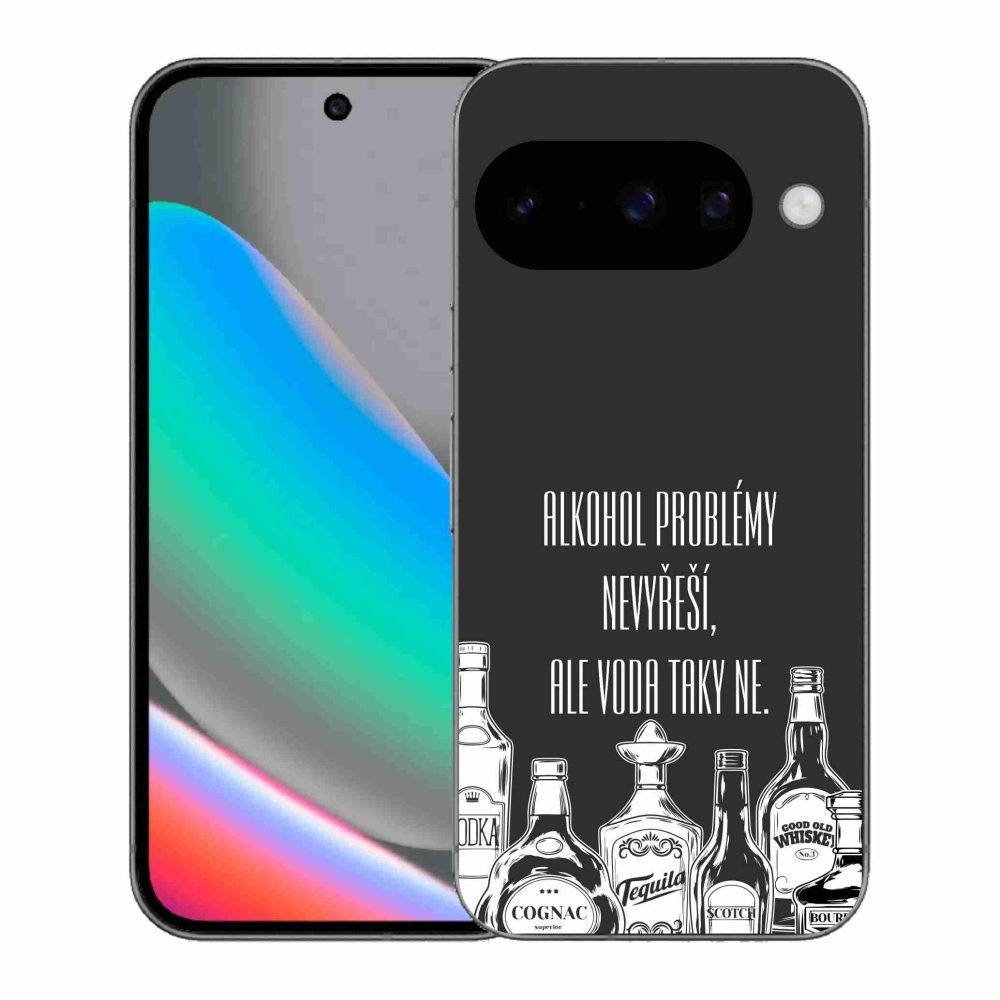 Gelový kryt mmCase na Google Pixel 10 - vtipný text černé pozadí