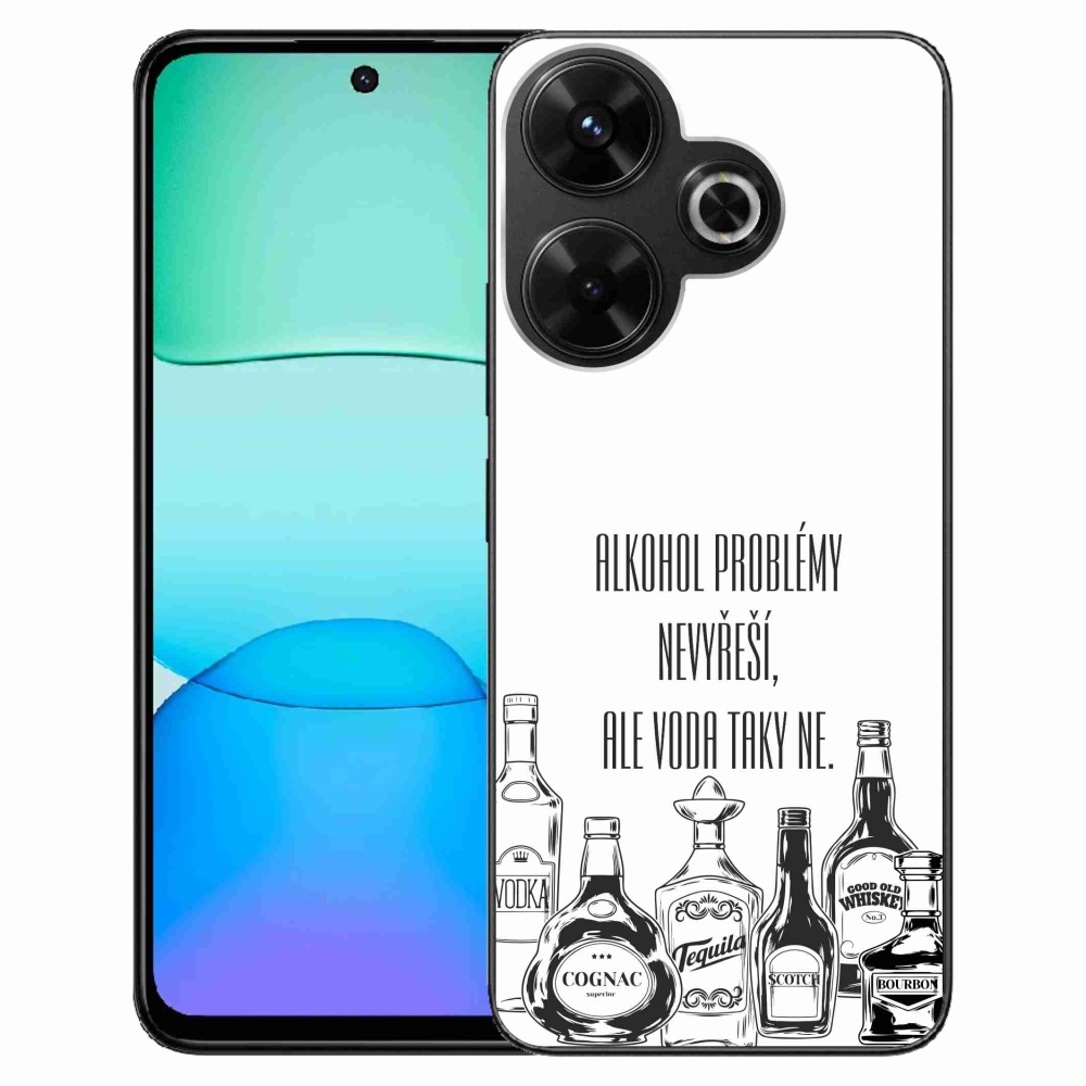 Gelový kryt mmCase na Xiaomi Redmi 13 4G/Poco M6 4G  - vtipný text bílé pozadí