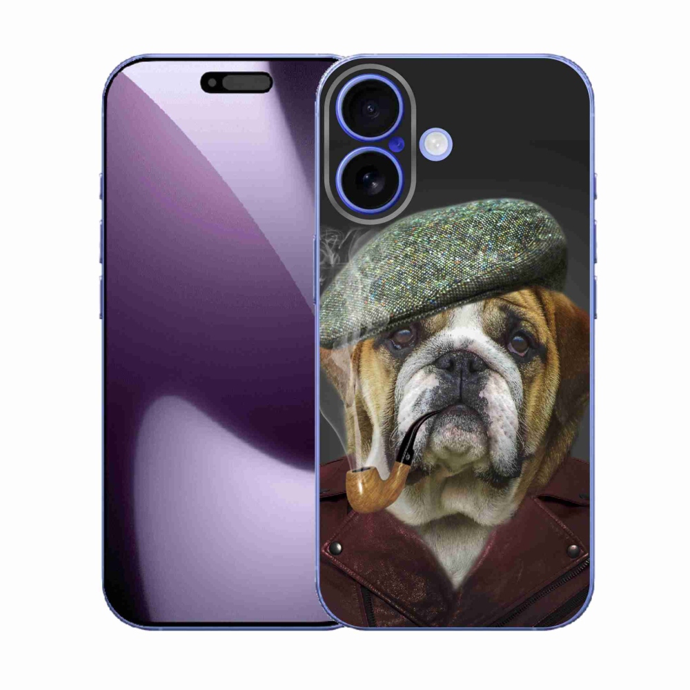 Gelový kryt mmCase na iPhone 17 - pes s fajfkou